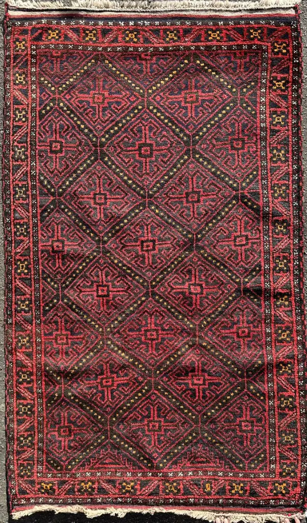 Balouchi Herat Rug - Geometric Afghanistan Weaving, 190x110cm Image 1++