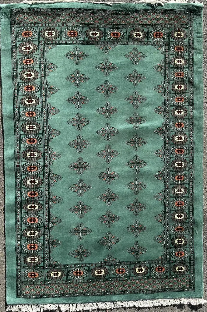Mohri Rug -Geometric design over Green Tones, 180x120cm Image 1++