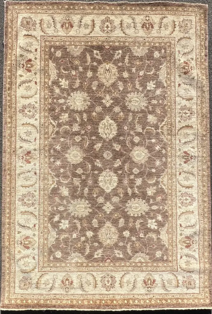 Chobrang Rug - Hand Knotted curvilinear design based on the ancient Agra Design, Woven in Afghanistan 280x180cm Image 1++
