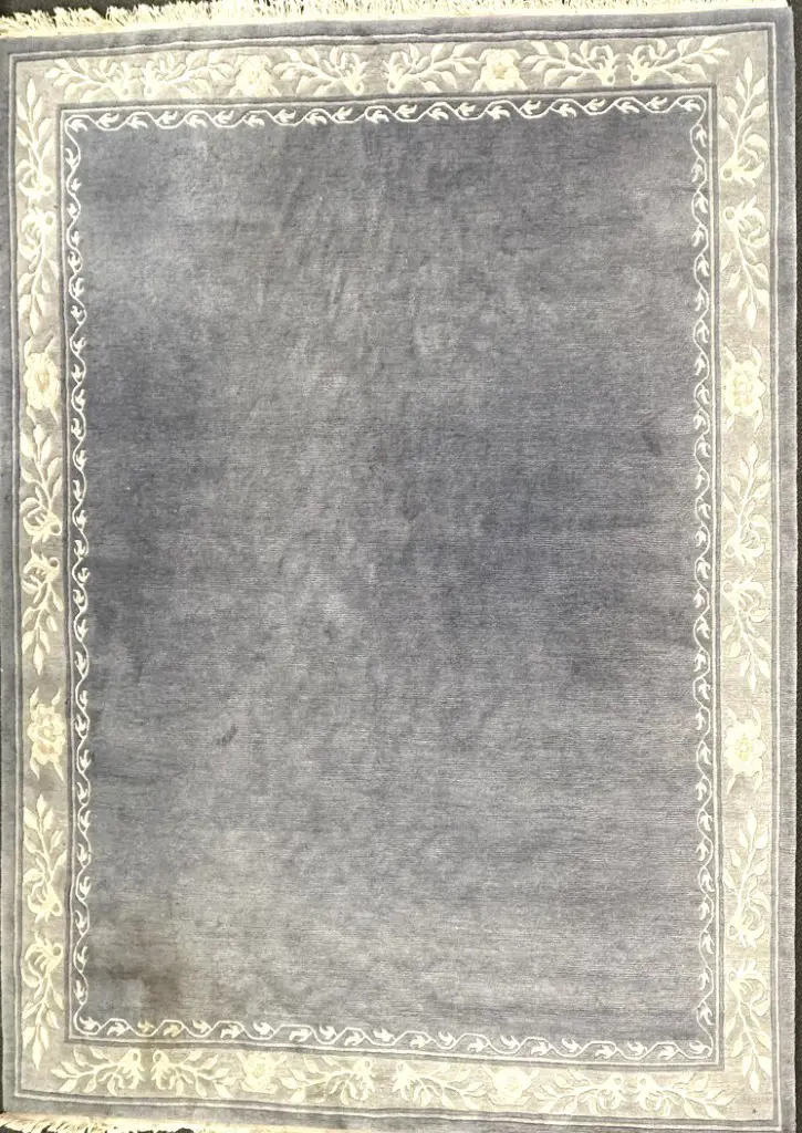 Wool Rug - Blue and Cream Tones, Marked 340x250cm Image 1++