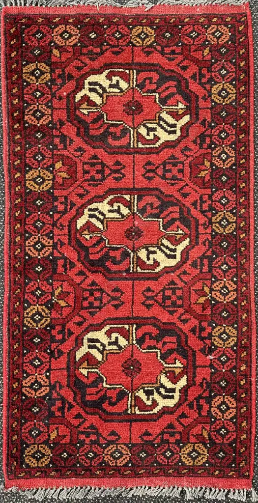 Turkman Rug - Red and Blue Tones, 101x52cm Image 1++