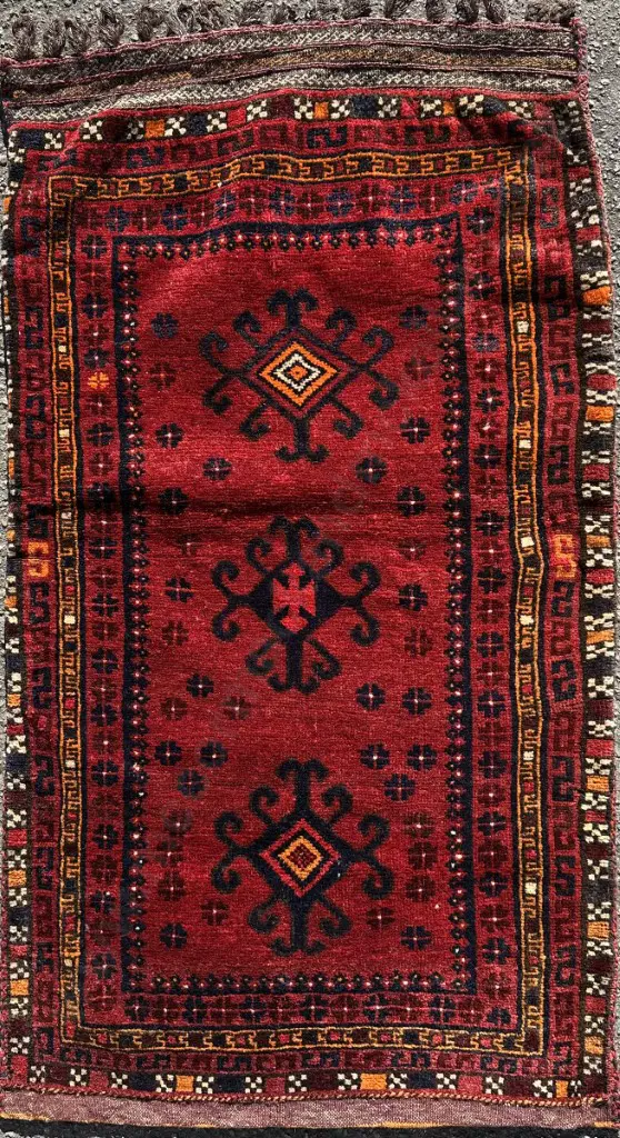 Balouchi Camel Bag - Nomadic Afghan Maldari robust geometric weaving 120x70cm Image 1++