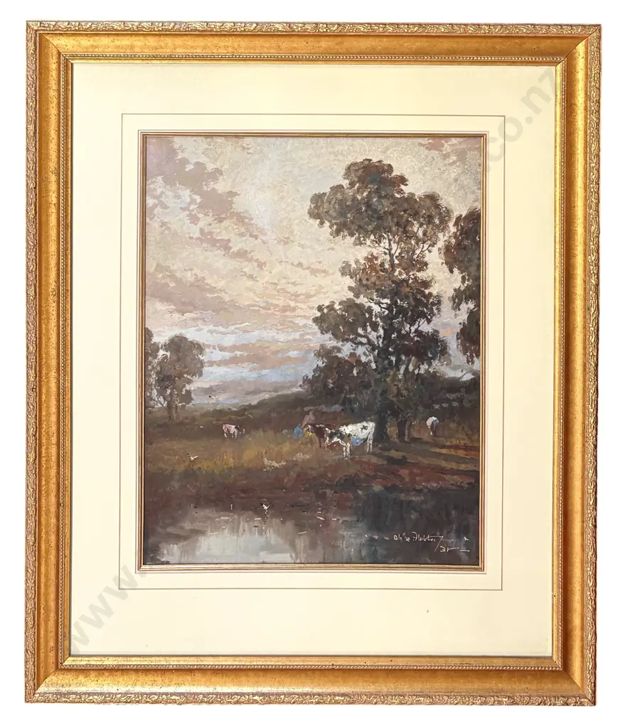 Blythe Fletcher - Early Morning Calm, Heathcote River, gouache, 530x410mm Image 1++