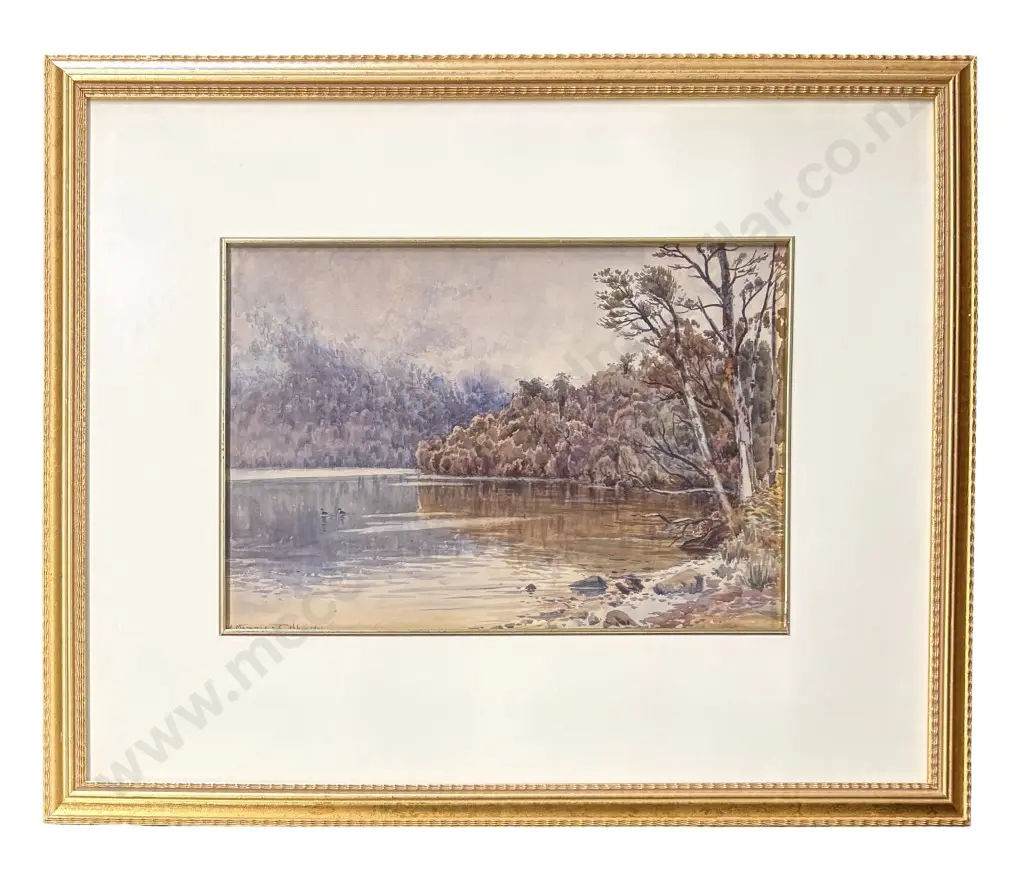 W Menzies Gibb - Southern Lakes, watercolour on paper, 230x340mm Image 1++