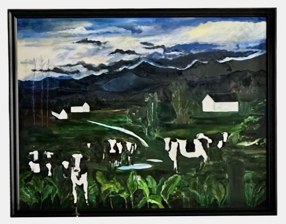 Jan Armstrong - Fairlie Coos, oil on board, 820x1007mm Image 1++