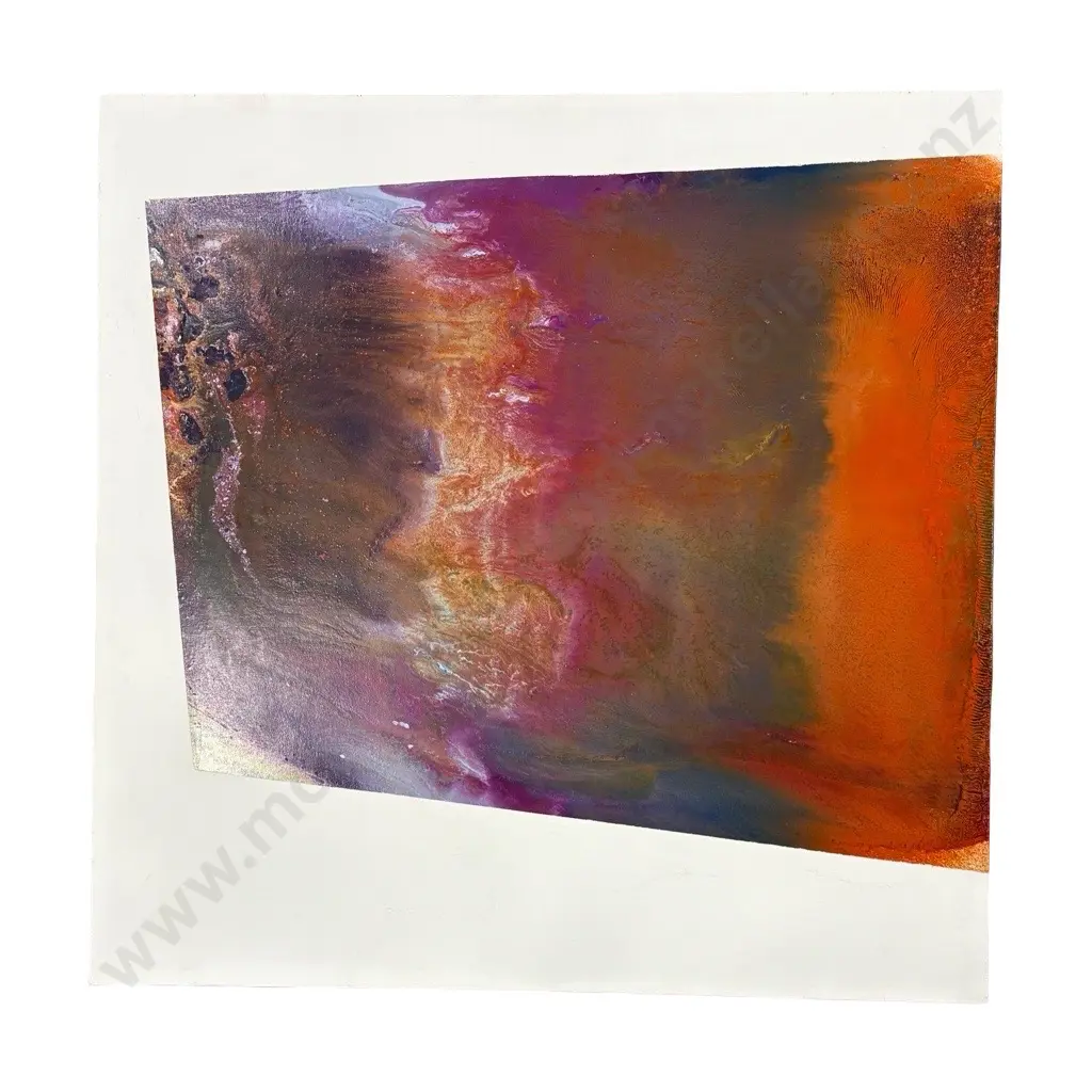 Marie Le Lievre - Orange Slide, 2013, oil and acrylic on canvas 760x760mm Image 1++
