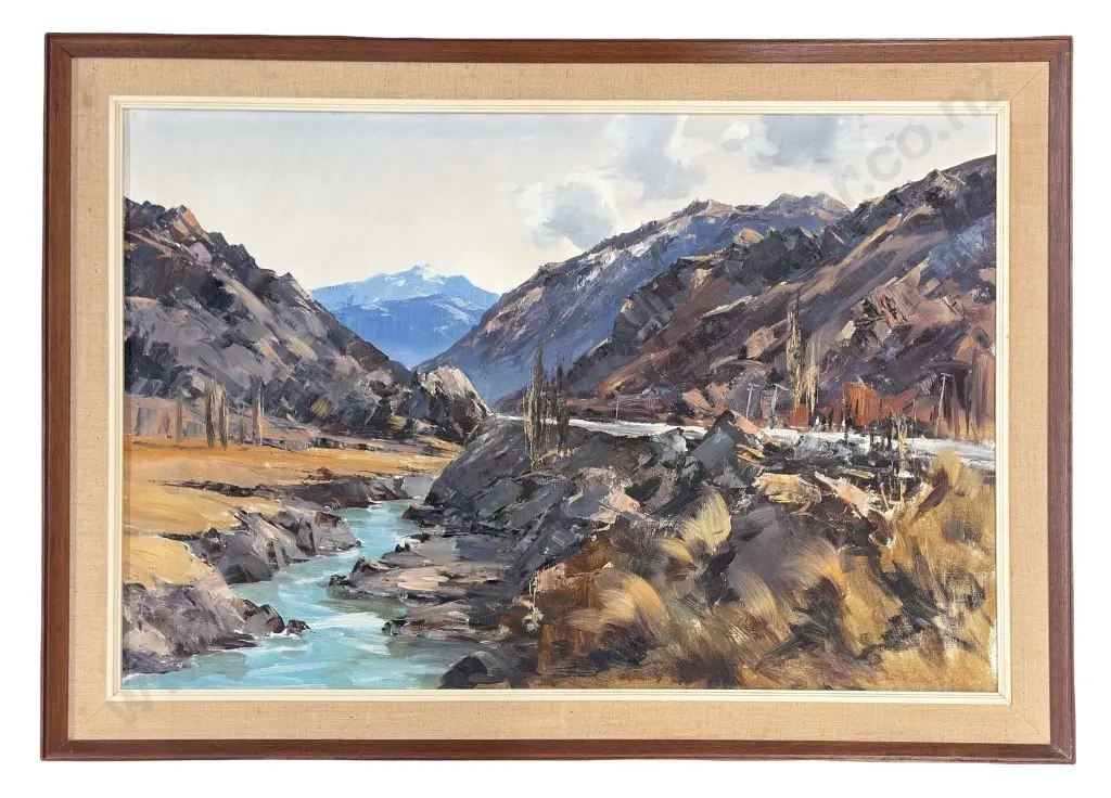Aston Greathead - Kawarau Gorge, Otago, oil on board, 495x750mm Image 1++