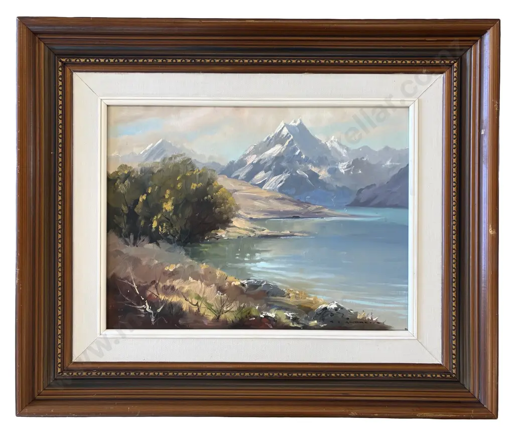 Kenneth J. Andrews - Early Autumn, Mount Cook Road,  oil on board, 290x390mm Image 1++