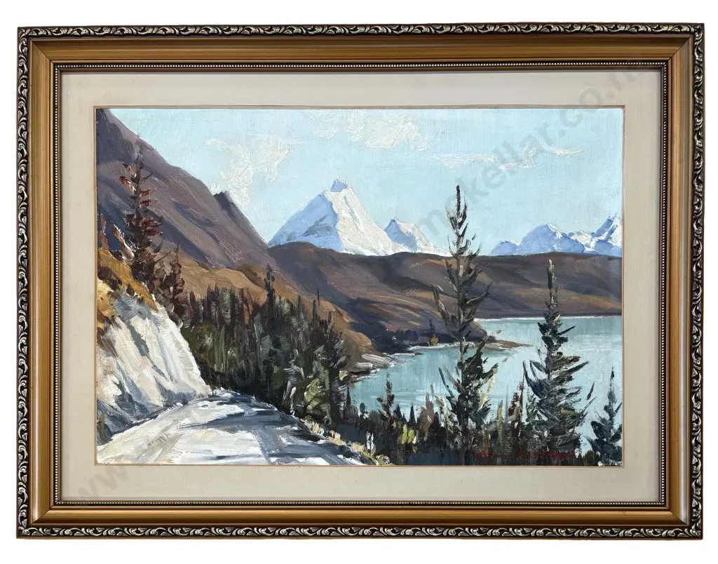 Aston Greathead - Hundalee's to Kaikoura, oil on board, 270x420mm Image 1++