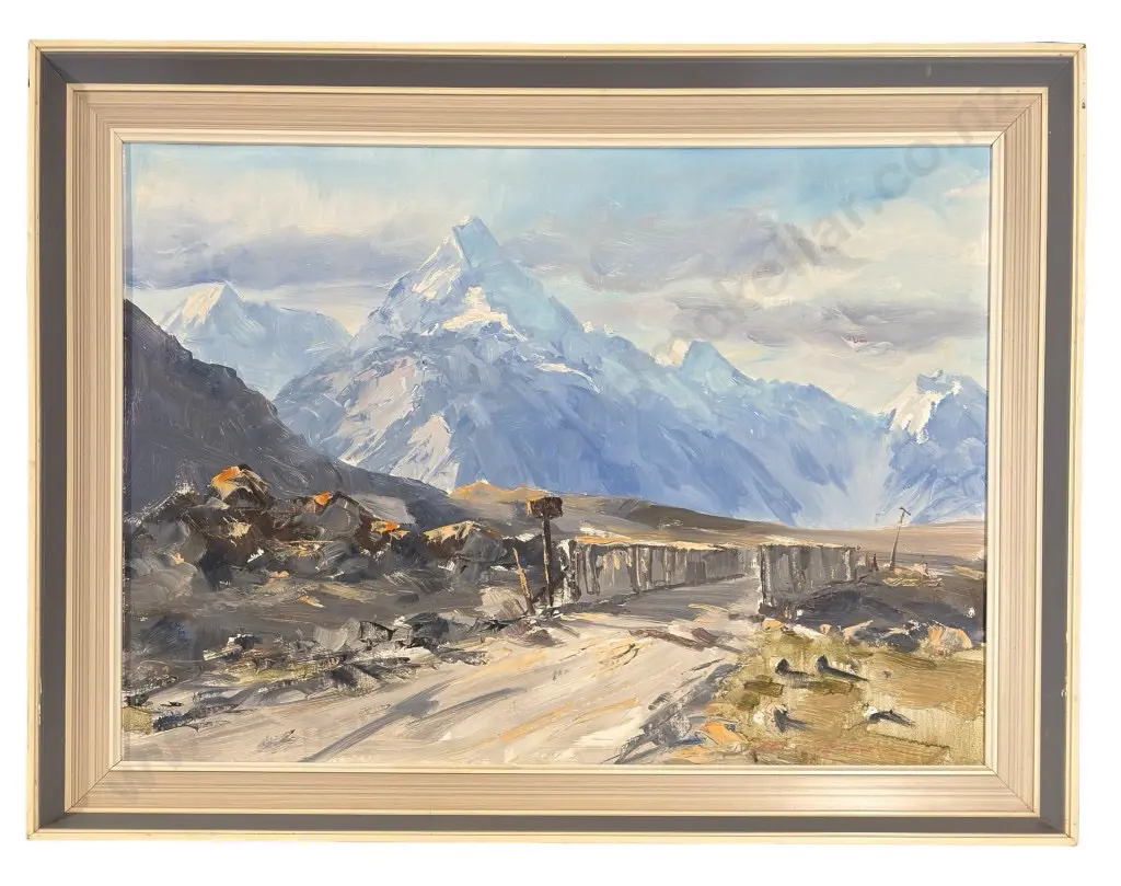 Aston Greathead - Worryline Stream, Mt Cook, oil on board, 380x540mm Image 1++