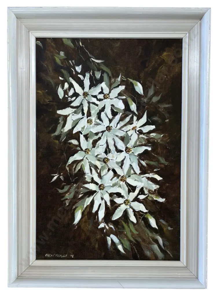 Brent Trolle - Native Clematis, Westland, 1971, oil on board, 340x290mm Image 1++