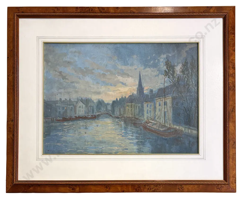 Blythe Fletcher - European Canal, watercolour on paper, 440x610mm Image 1++