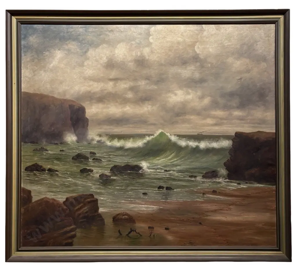 George Edmund Pruden - Lawyer Point, Otago, 1910, oil on canvas, 1210x1375mm Image 1++