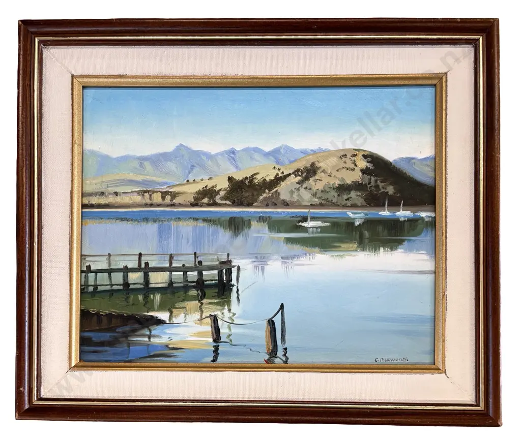 Charles Pickworth - Bay Marina, oil on board, 190x240mm Image 1++