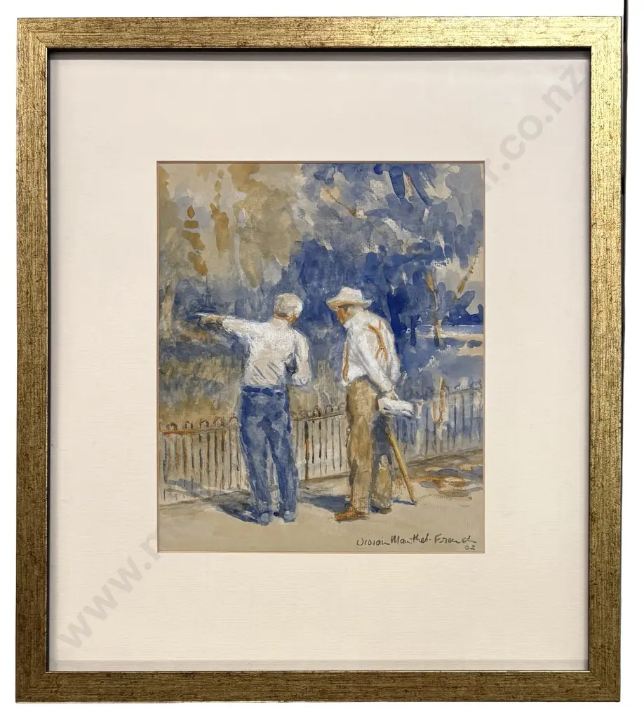Vivian  Manthel-French - Garden Conversation, 2002, mixed media on paper, 250x210mm Image 1++