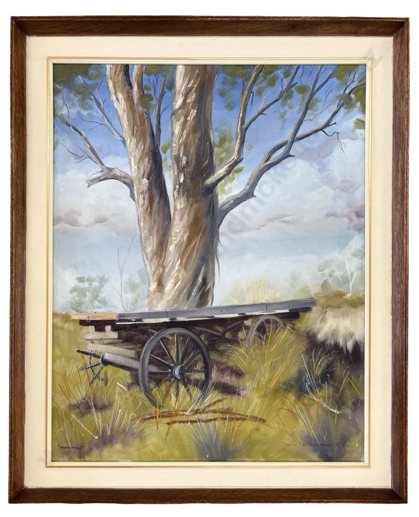 Colin Noel Chandler - Near Dubbo, South Australia, oil on board,  630x500mm Image 1++