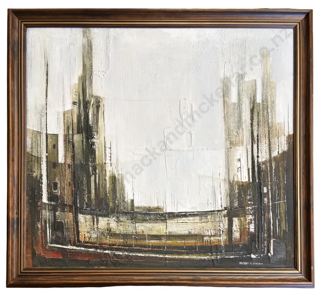 Robert Sanson - City Dawn, oil on board, 675x750mm Image 1++