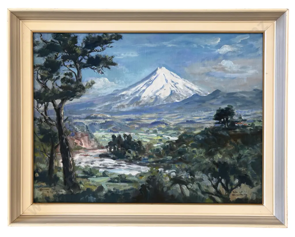 Bernard Aris - Mount Egmont, 1964, oil on board, 450x600mm Image 1++