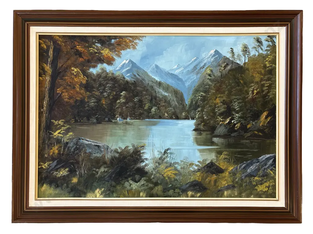 Don Parlane - Dusky Sound, Fiordland, oil on board, 690x1010mm Image 1++