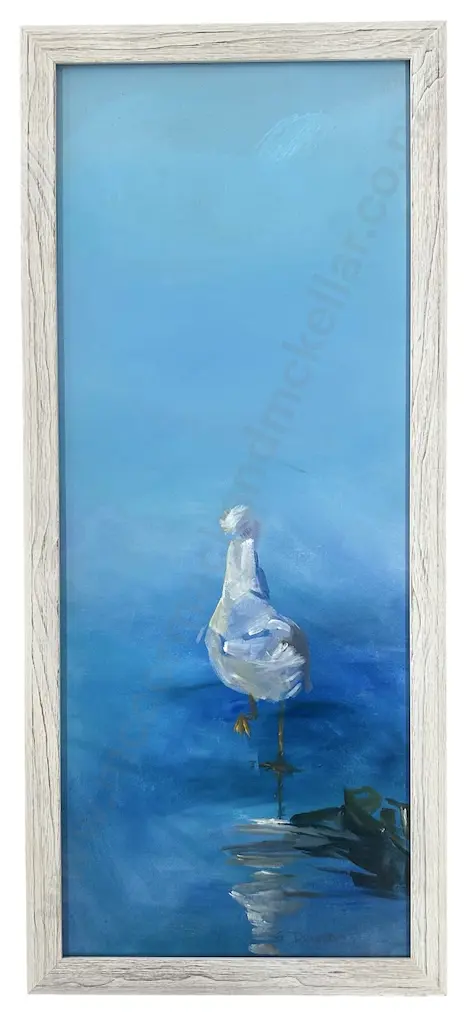 S Duncan - Lone Gull, oil on board, 750x300mm Image 1++