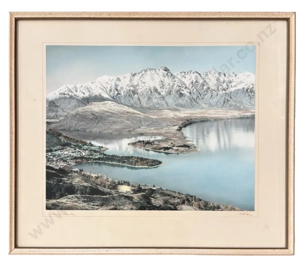 Whites Aviation - Queenstown, hand coloured photograph, 290x370mm Image 1++