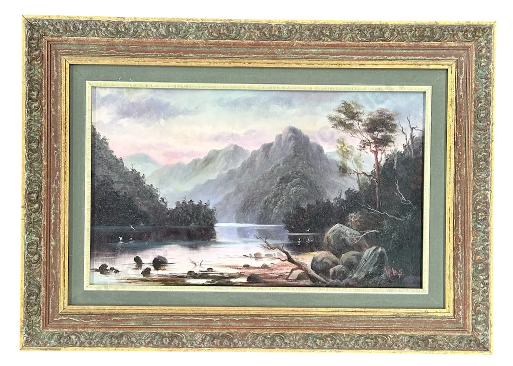 W B S - George Sound, oil on board, 220x370mm Image 1++