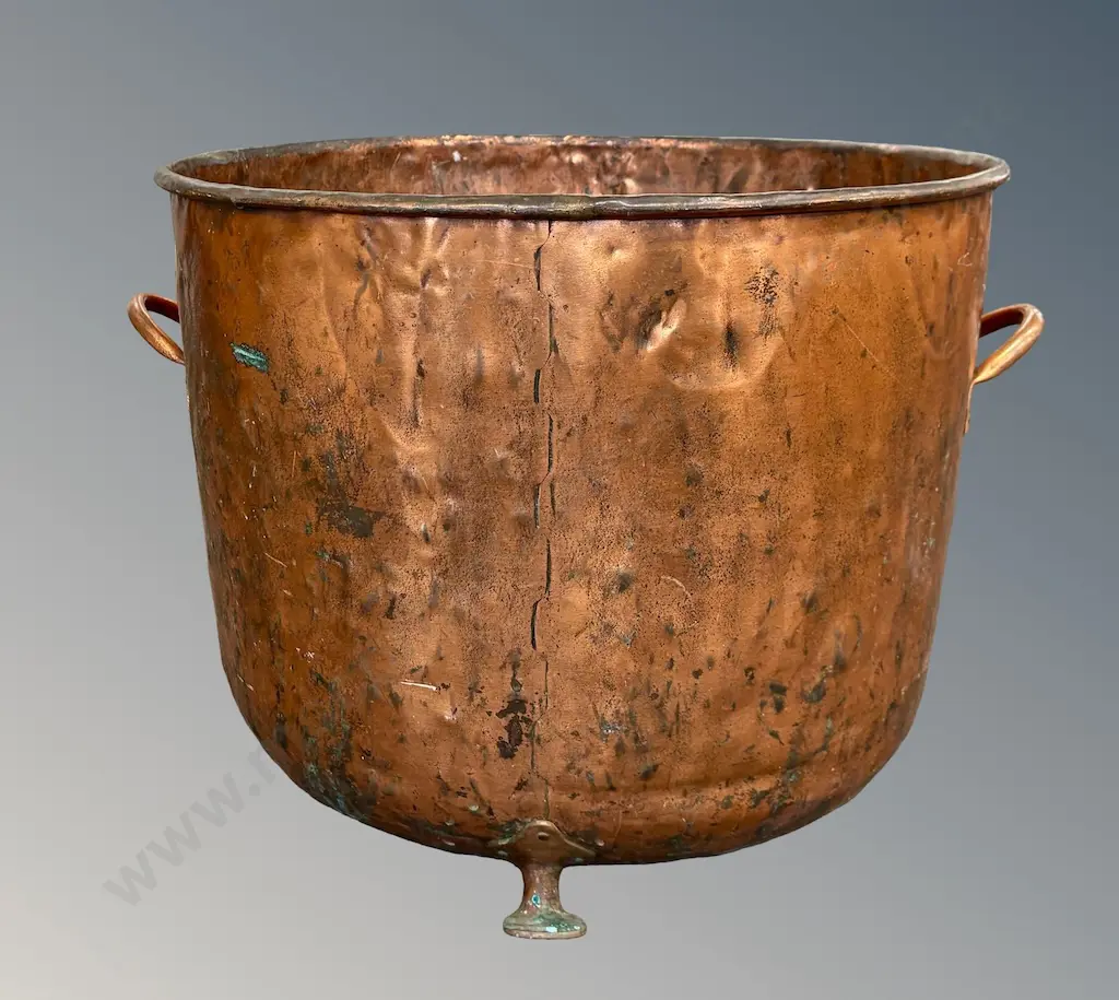 Copper Footed Bin, Dia52xH41cm Image 1++