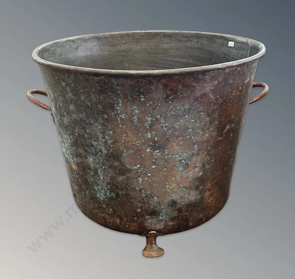 Copper Footed Bin, Dia50xH41cm Image 1++