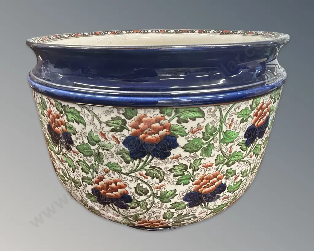 Large Royal Doulton Jardiniere, Floral and Leaf Pattern, H26 x Dia30cm Image 1++