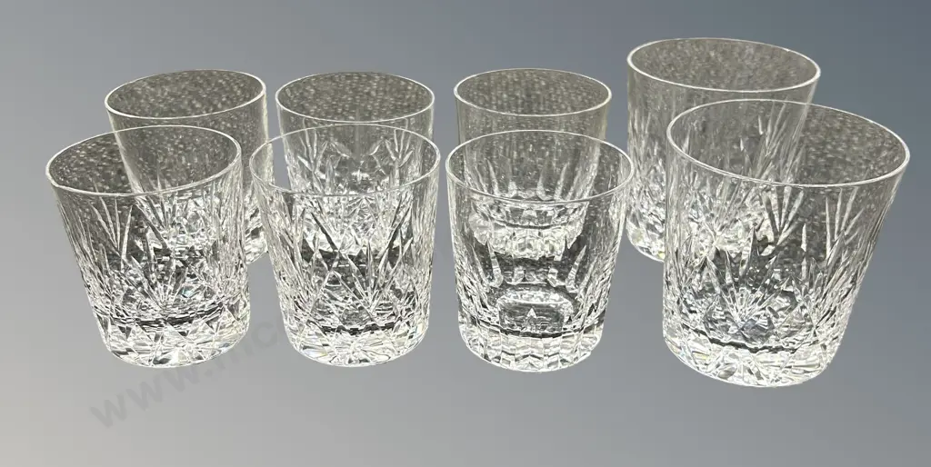  6 Small Whiskey Tumblers H8cm and 2 Large Tumblers H9cm Image 1++