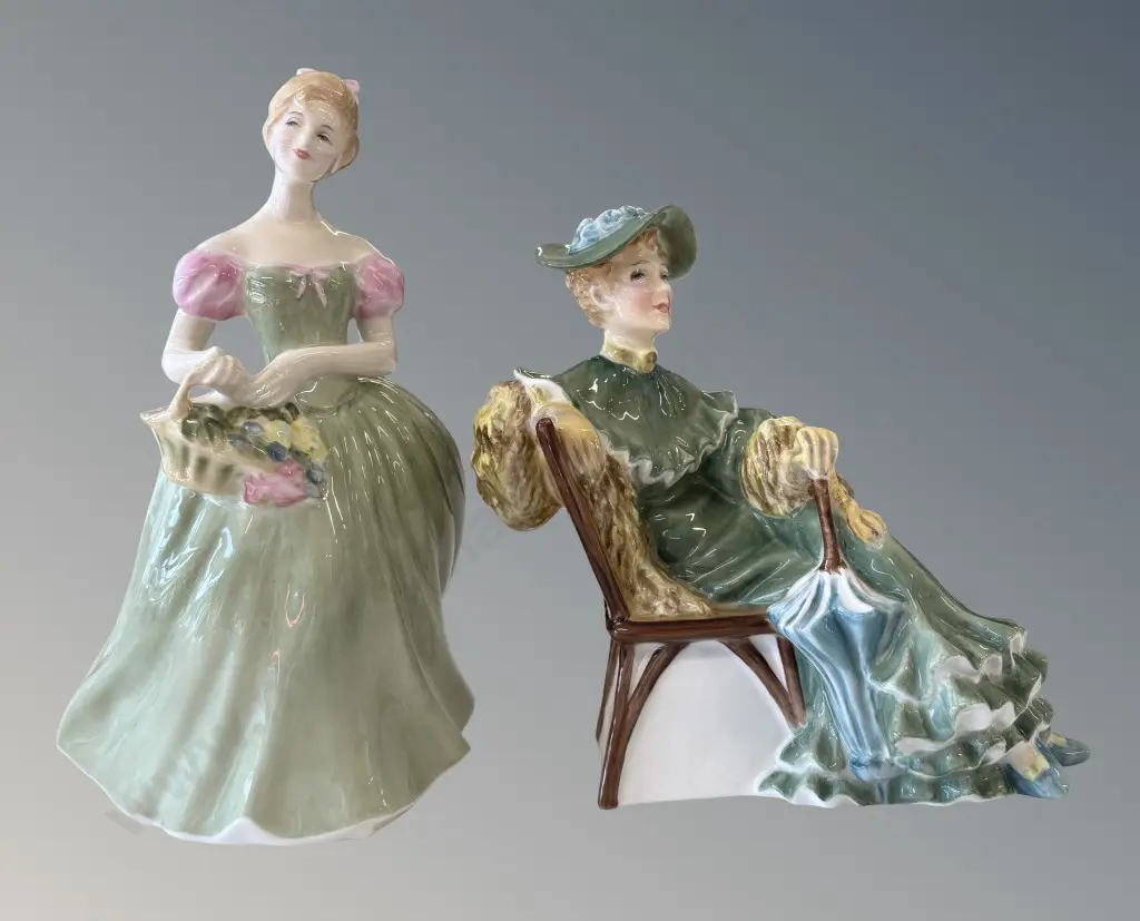 Royal Doulton Figures (2) - Clarissa and Ascot H15-19cm Image 1++