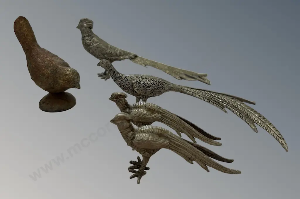 Assorted Metal Pheasants and Sparrow, L11-20cm Image 1++