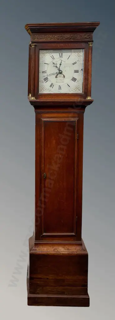 Mahogany George Suggate Hailesworth Grandfather Clock with Enamel Face, H201cm Image 1++