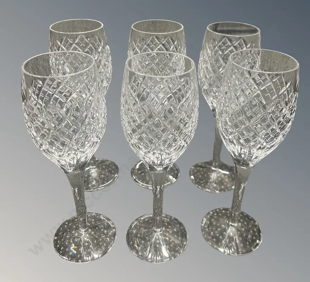 Set of 6 Stuart Crystal Stemmed Glasses, H23cm Image 1++