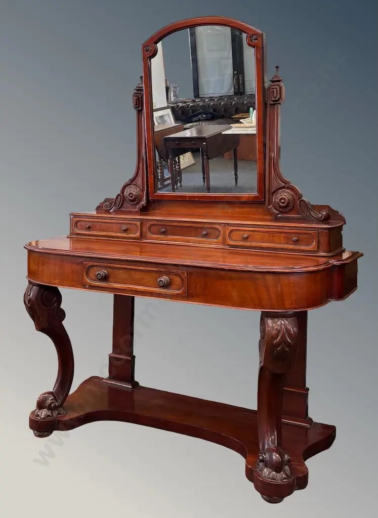 Victorian Mahogany Dressing Table, H154xL122xD57cm Image 1++
