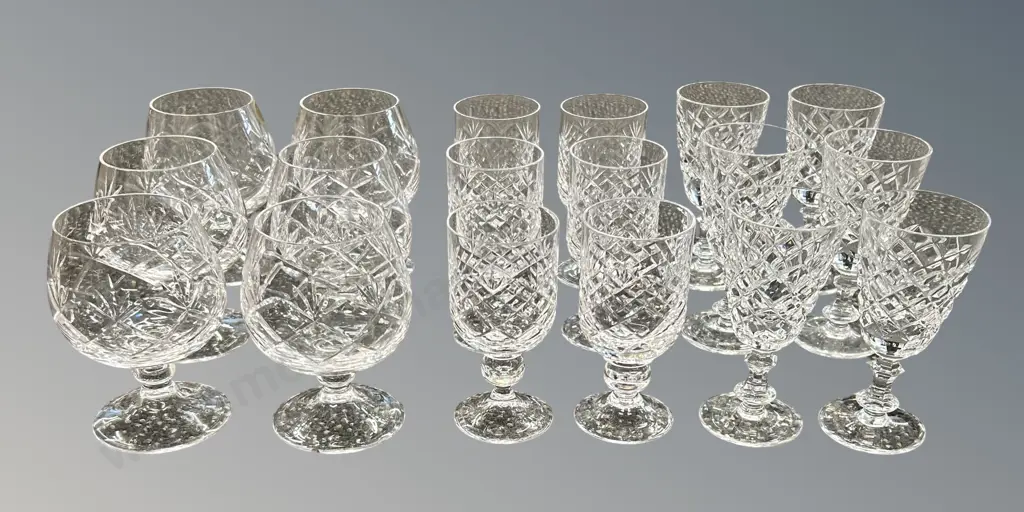 Set of 6 Brandy Balloon Glasses H10.5cm and 2 Sets of 6 Sherry Glasses, H10.5cm Image 1++