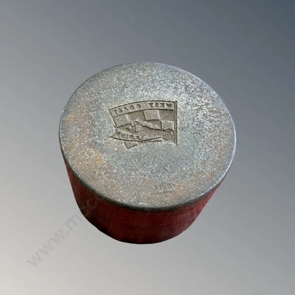Cast Iron West Coast Stamp Block, H5cm Dia7cm Image 1++