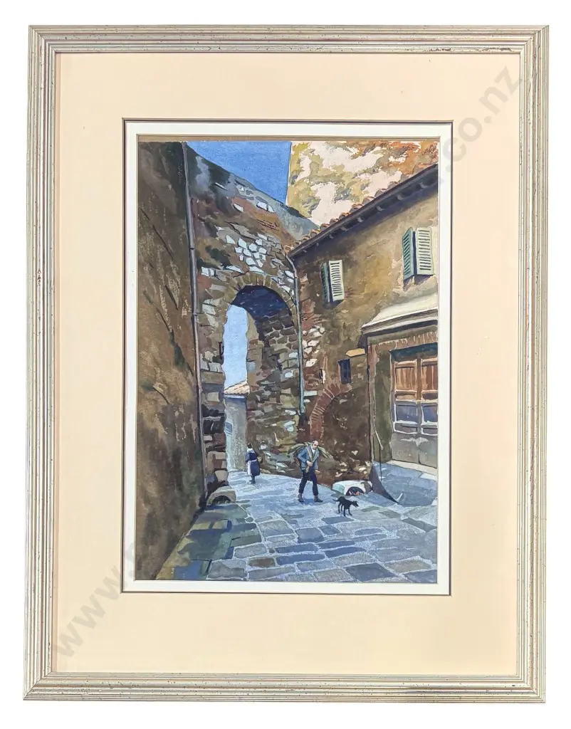 Don McAra - Postern Gate, Montepulciano, watercolour on paper, 500x330mm Image 1++