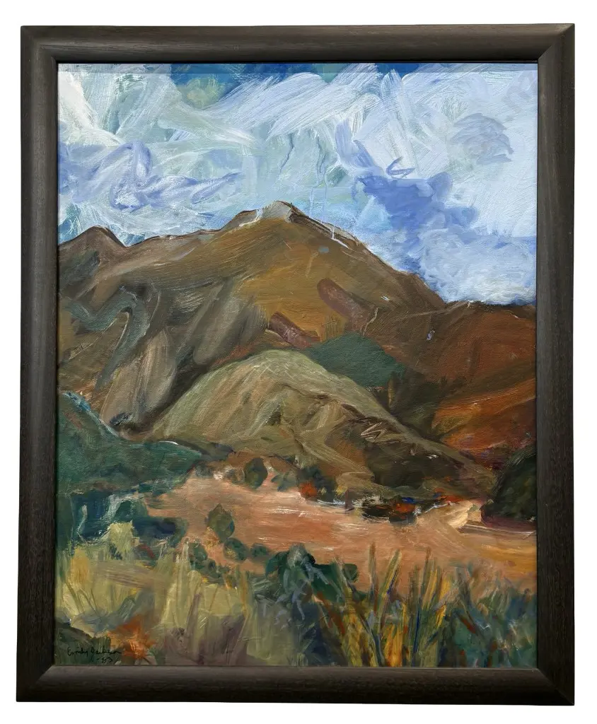Emily Jackson - Mahoe, King Country,1983, oil on board, 710x565 Image 1++