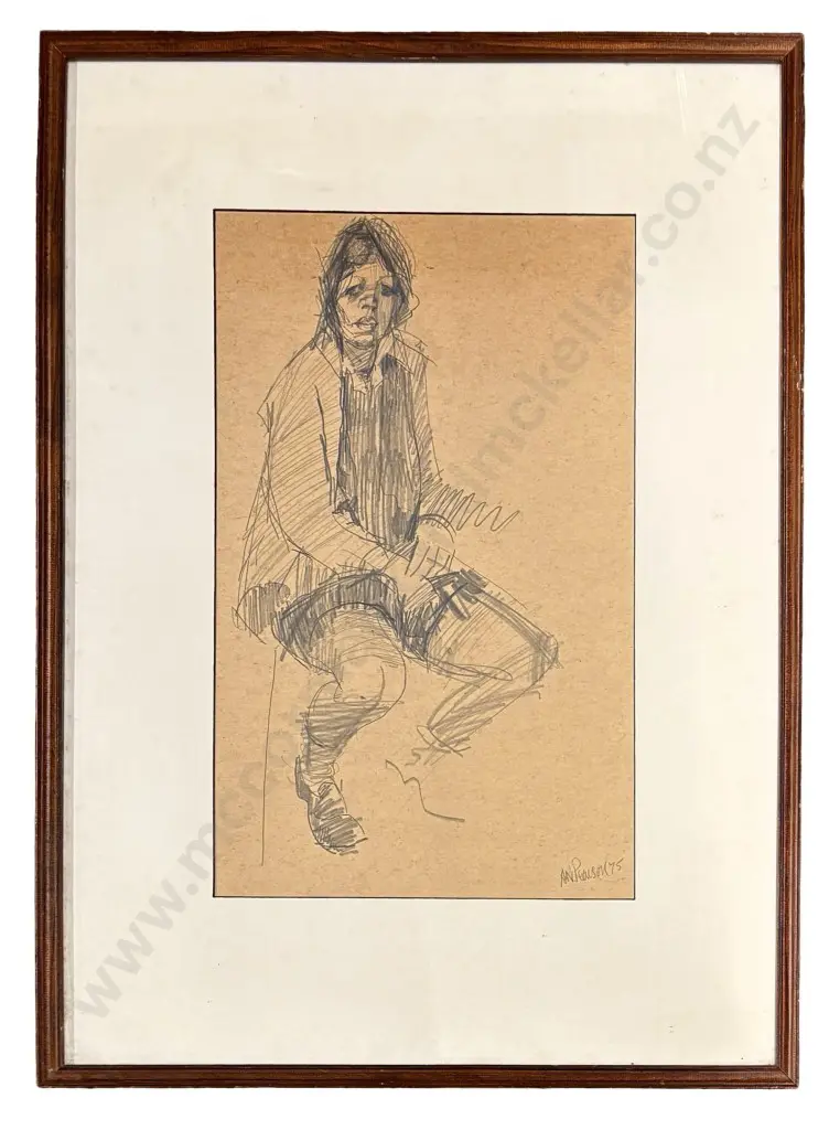 Alan Pearson - Kingsley Girl, 1975 - graphite, 510x315mm  Image 1++