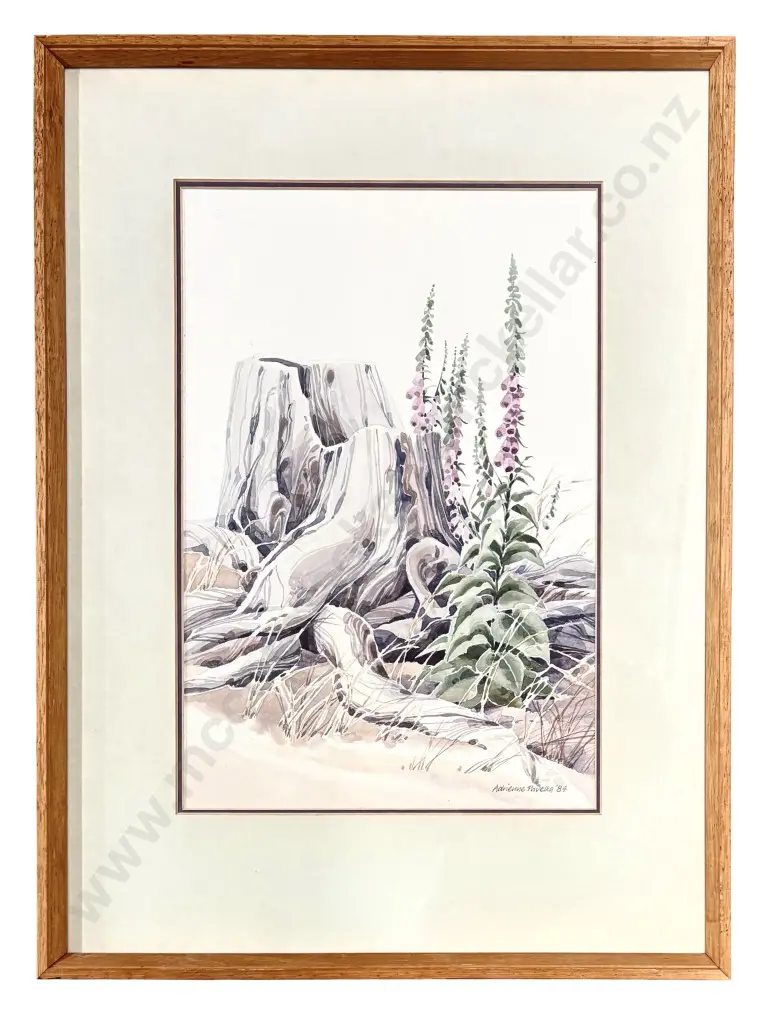 Adrienne Pavelka - Foxgloves, watercolour on paper, 360x240cm Image 1++