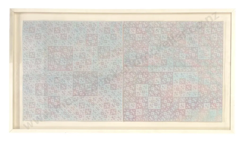Martin Thompson - Untitled Diptych, ink on graph paper, 510x1002mm Image 1++