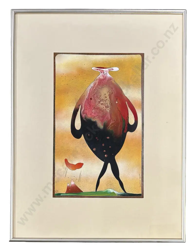 Walter Kunz  - Pot 2660, mixed media on paper, 440x275mm Image 1++