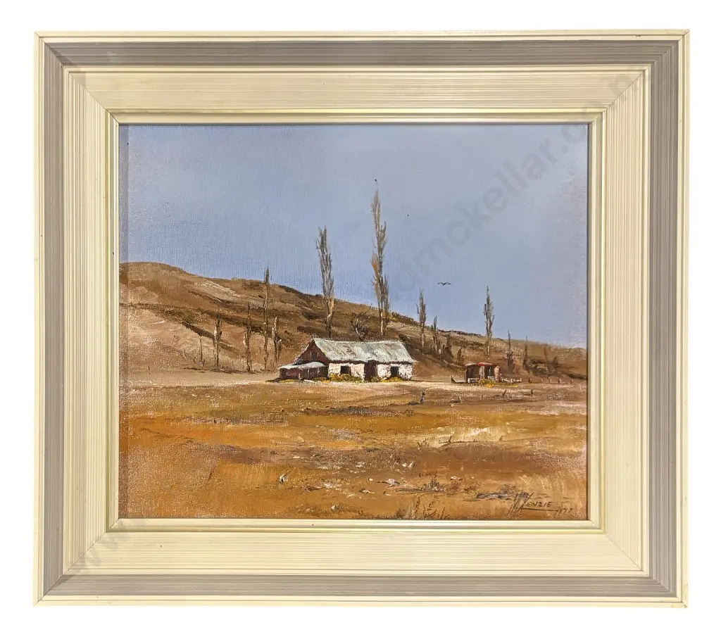 Charles McKenzie - Old Barn, Tarras Area, oil on board, 245x295mm Image 1++