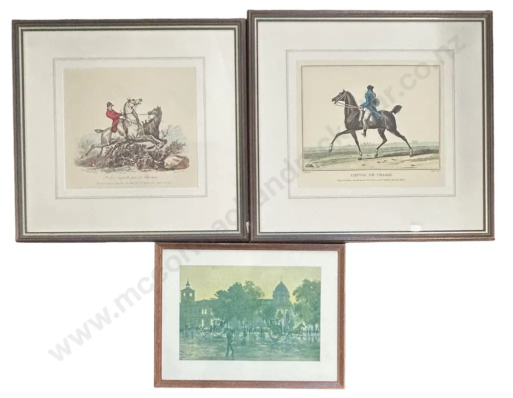 Three Prints, Cheval De Chasse, Hunting Scene, Worsley Print Image 1++