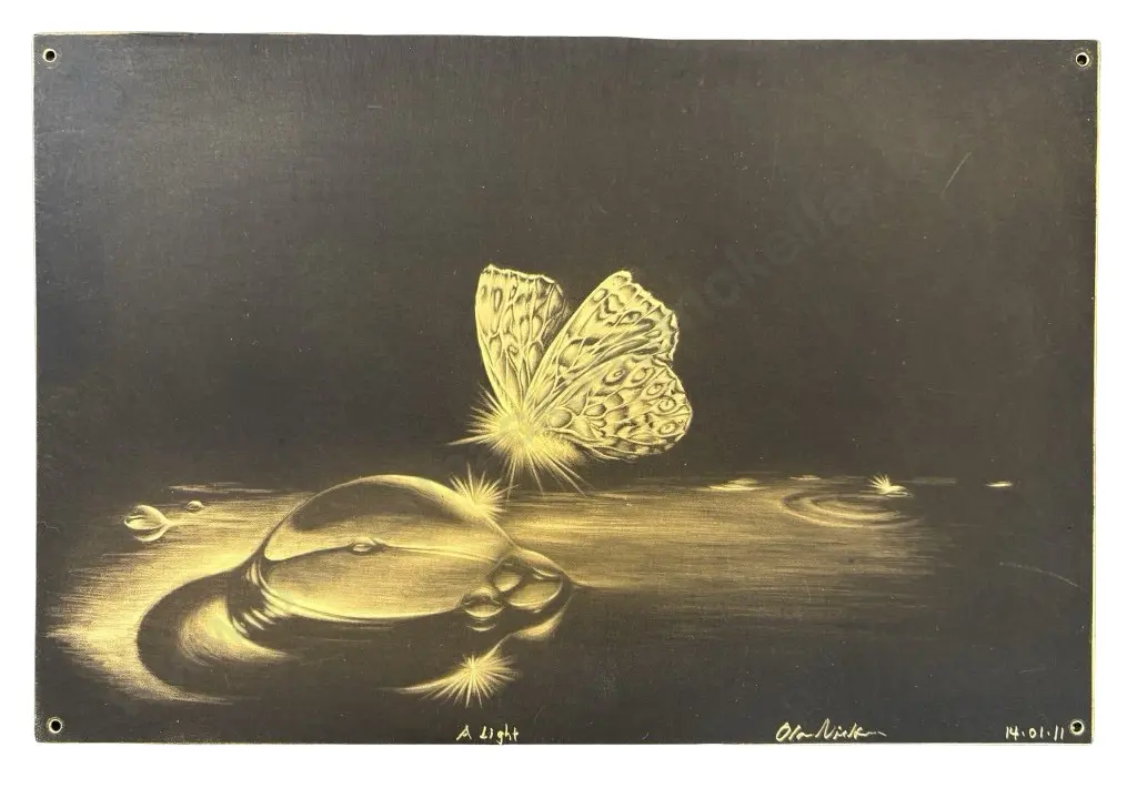 Olav Neilson - A Light, 2011, brass etching plate, 200x300mm Image 1++
