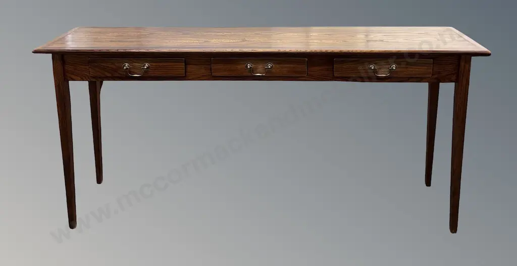 Elm 3 Drawer Serving Table, L176xD43xH80cm Image 1++