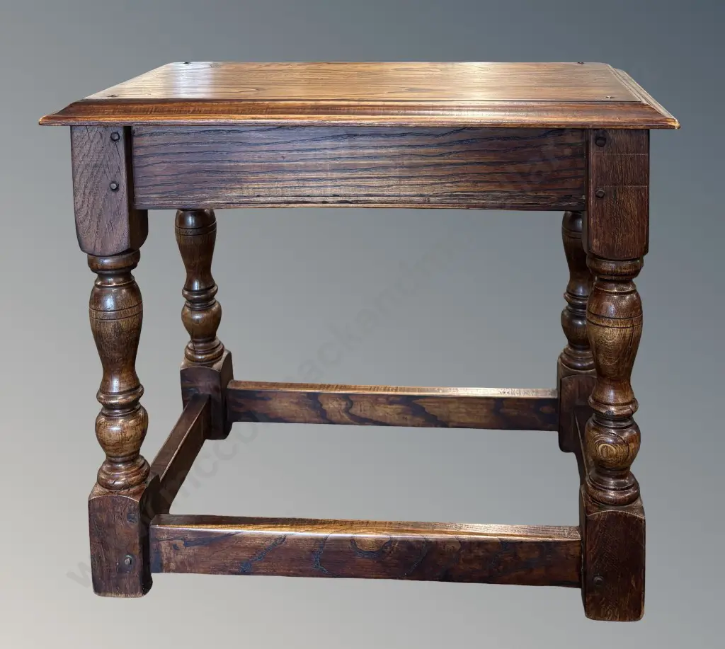 English Ash Joint Stool, L56xH47xD31cm Image 1++