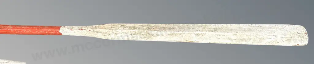 Hand Painted Red and White Wooden Oar, L364cm Image 1++