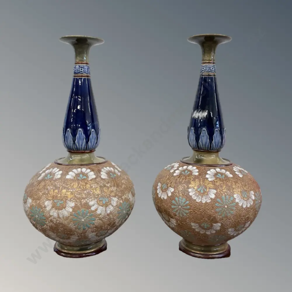  Pair of Doulton Slater Vases H40cm Image 1++